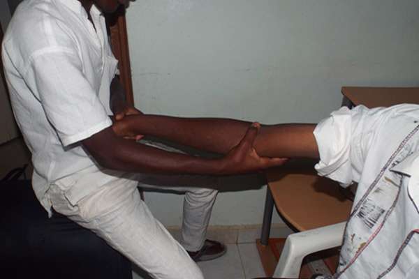 Dennis having a health check up
